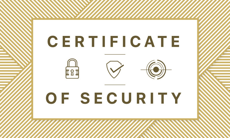 Security certificate illustration