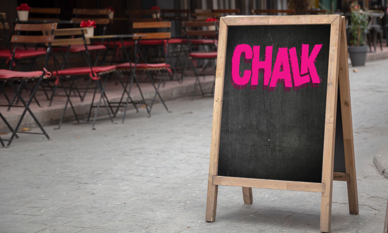 Chalk logo blackboard